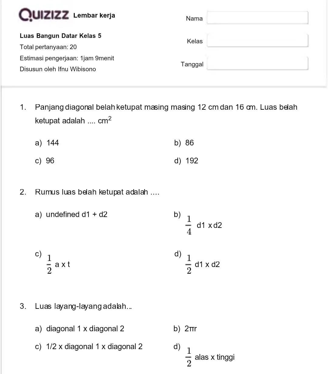 Penyelesaian Soal