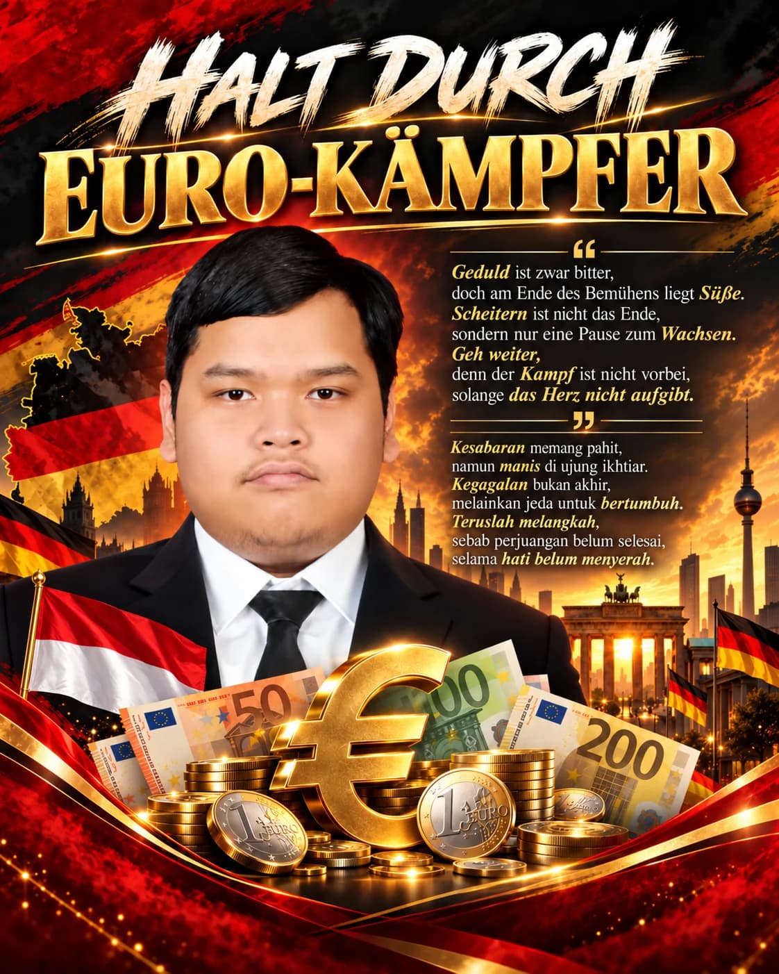 Halt Durch Euro-Kämpfer - Pejuang Euro: Keteguhan dan Harapan di Queen Deutch Sukoharjo