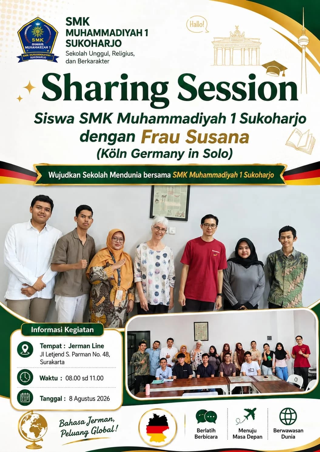 Sharing Session Bersama Siswa SMK Muhammadiyah 1 Sukoharjo
