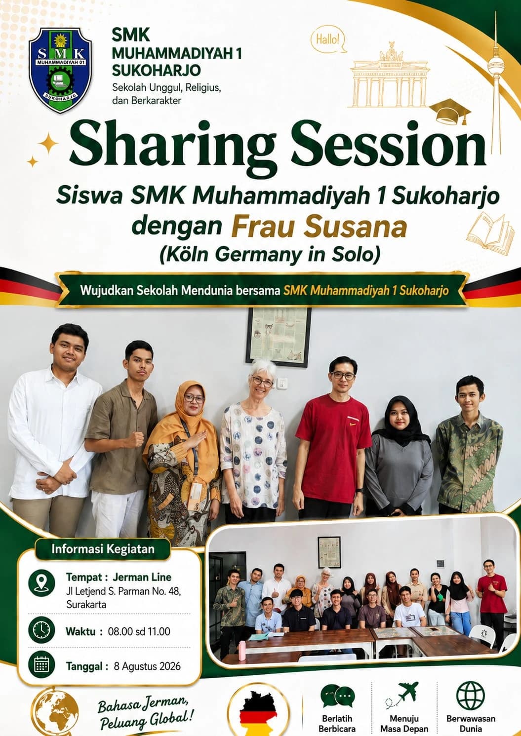 Sharing Session Bersama Siswa SMK Muhammadiyah 1 Sukoharjo