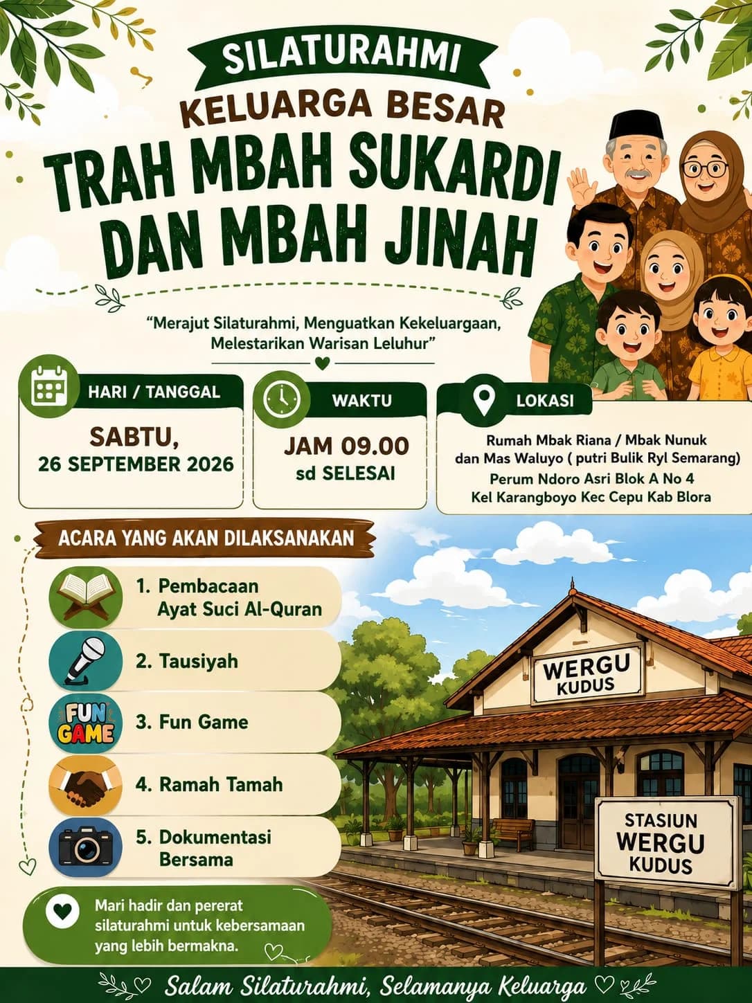 Portofolio desain grafis profesional dan materi publikasi visual di Queen Education Centre
