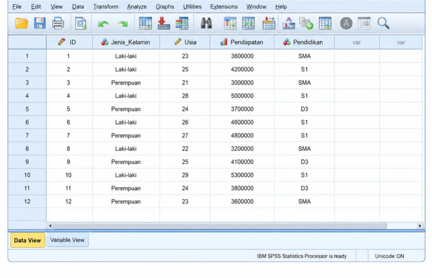 Hasil Pengolahan Data